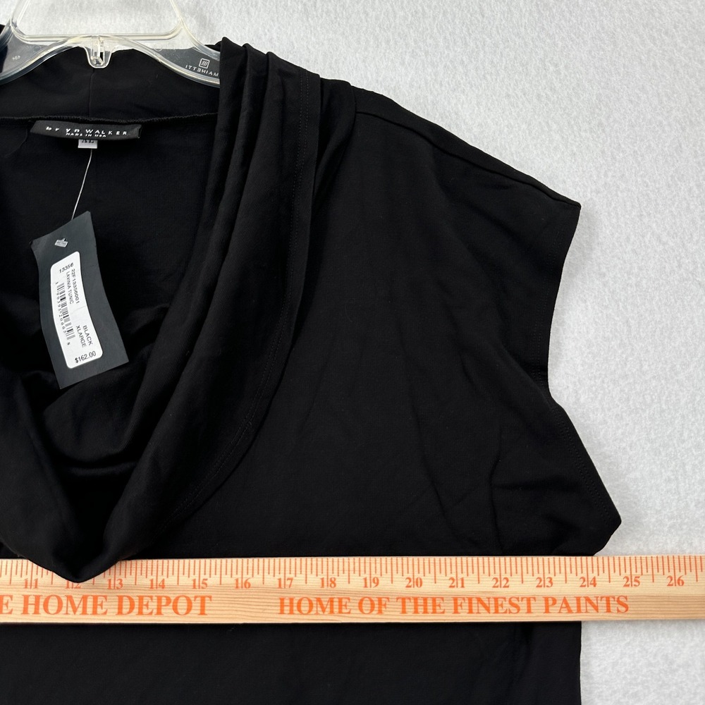 bryn Walker Black Draped Front Sleeveless Tunic - Picture 5 of 11